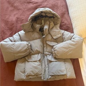 Cozy Tan Puffer Jacket from Garage clothing